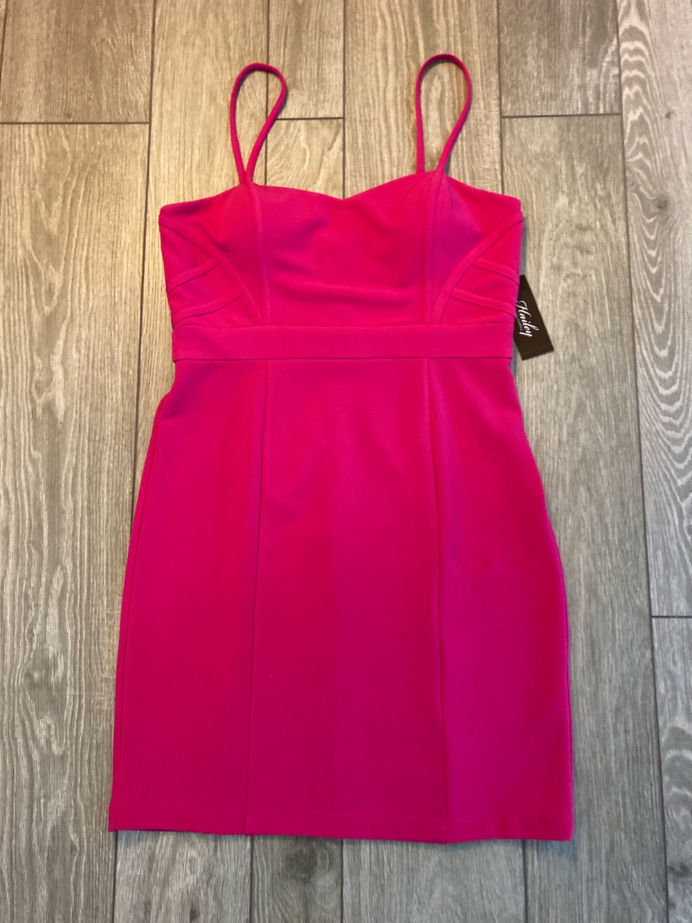 Adrianna Papell Hot Pink Strapless Sheath Dress